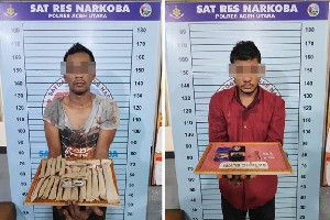Dua Pengedar Sabu dan Ganja Dibekuk Polisi di Aceh Utara